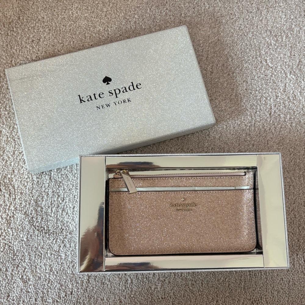 Kate Spade Gold Glitter Wallet